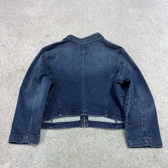 Torrid Jacket Women’s Blue Denim Long Sleeve Full Zip Size 0 - Picture 8 of 11